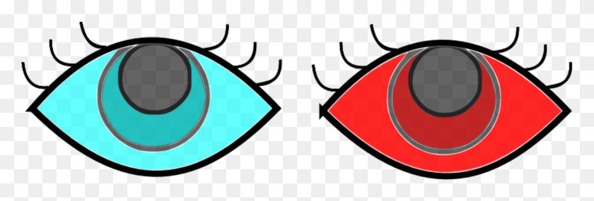 2596x750 Человеческий Глаз Синий Зеленый Желтый - Красные Глаза Клипарт
