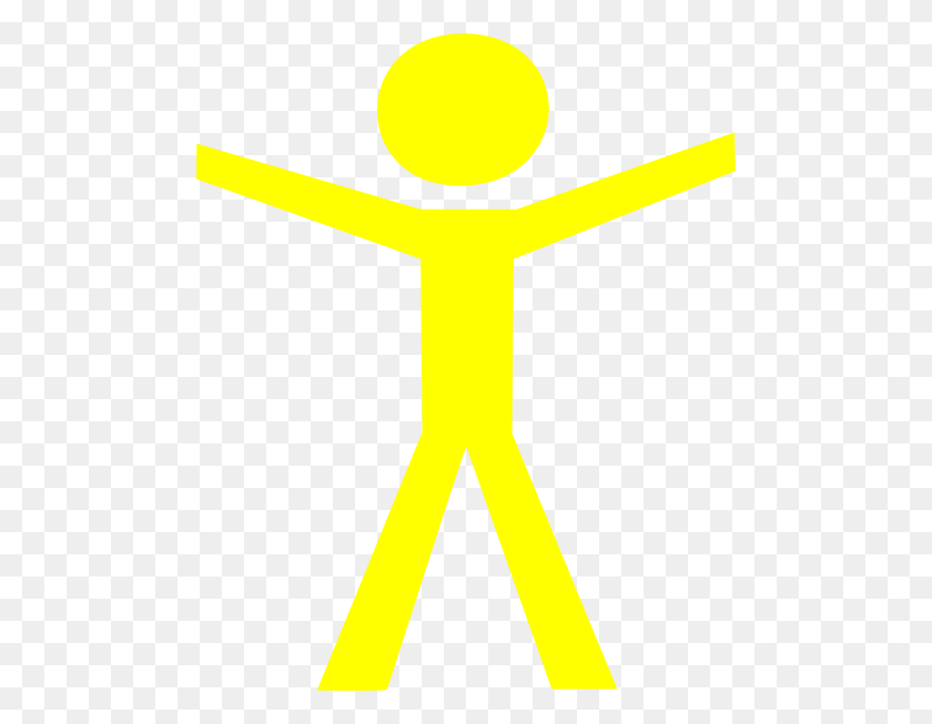 486x593 Human Figure Hands Open Yellow Clip Art - Left Hand Clipart