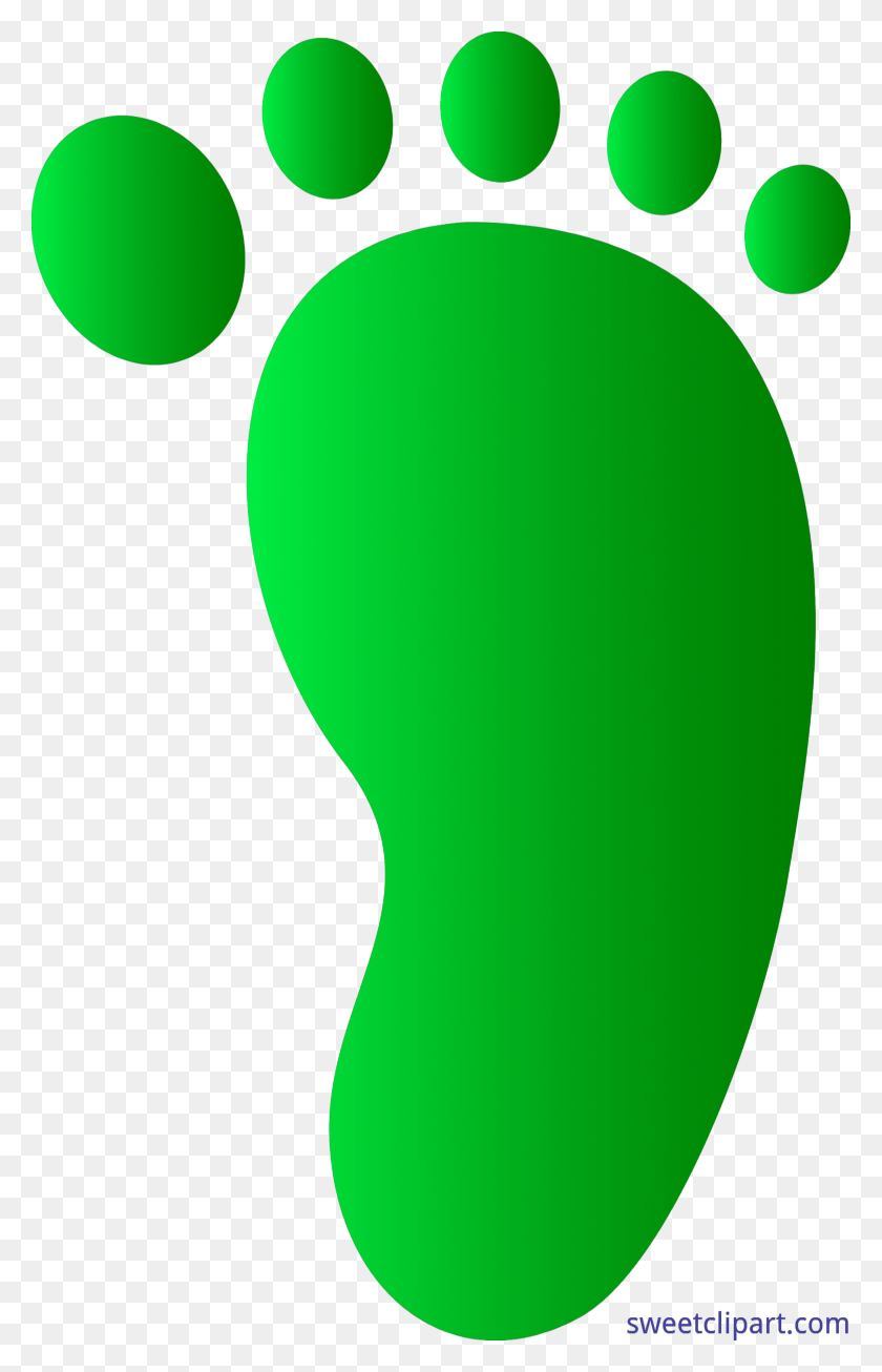 2791x4461 Human Foot Print Green Clip Art - Foot Clipart