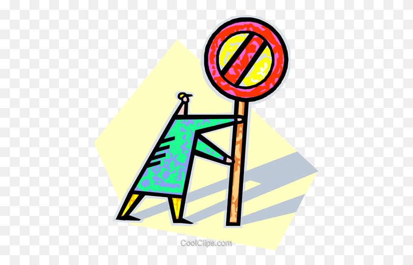 457x480 Human Form With A Stop Sign Royalty Free Vector Clip Art - Form Clipart