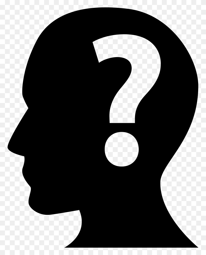 780x980 Human Head With A Question Mark Inside Png Icon Free Download - Question Mark Icon PNG