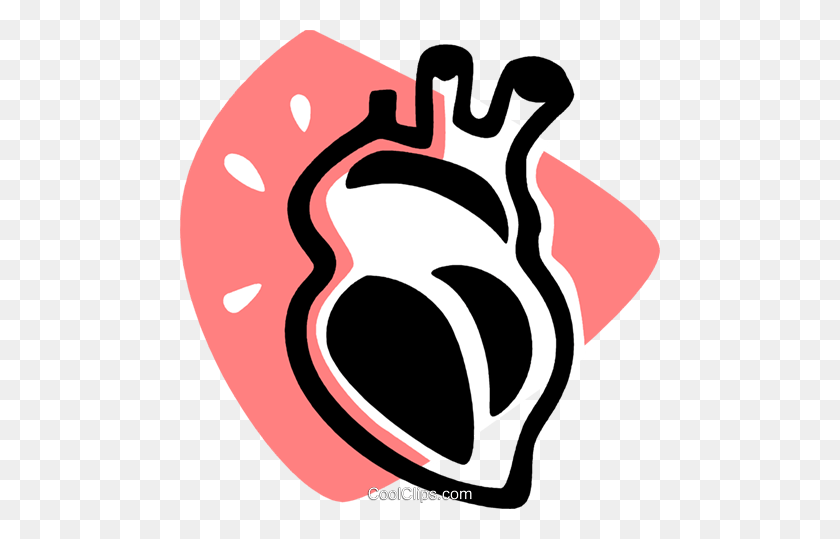 480x479 Human Heart Royalty Free Vector Clip Art Illustration - Human Heart Clipart