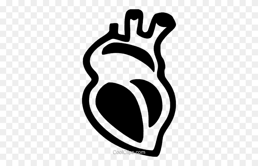 306x480 Human Heart Royalty Free Vector Clip Art Illustration - Human Heart Clipart