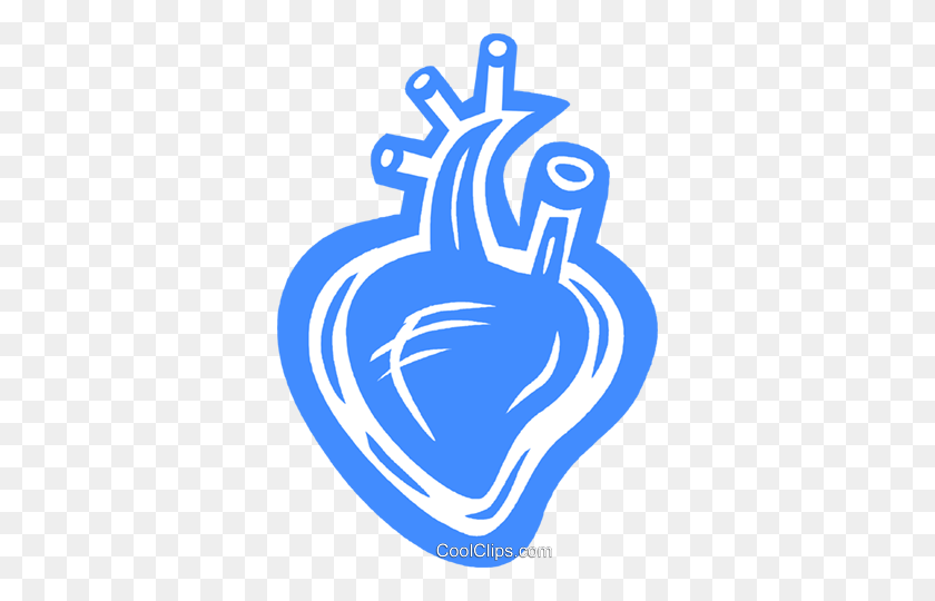 342x480 Human Heart Royalty Free Vector Clip Art Illustration - Human Heart Clipart