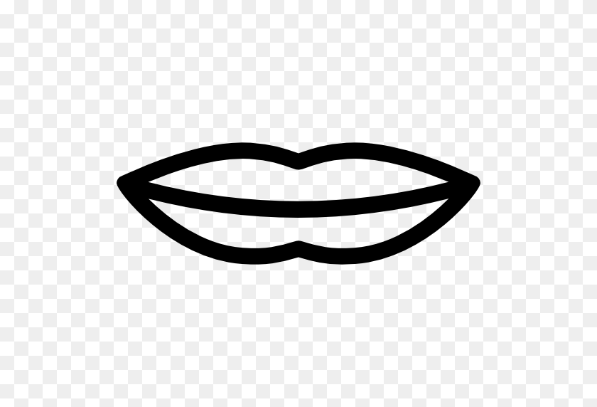 512x512 Human Lips - Lips Black And White Clipart