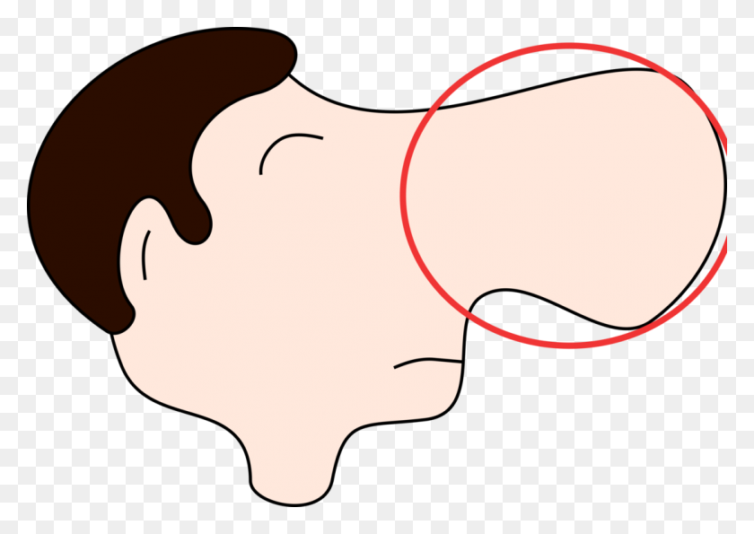 1093x750 Human Nose Cartoon Drawing Odor - Smell Clipart