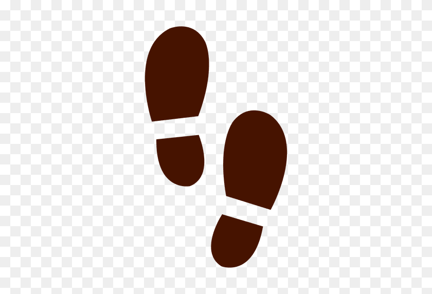 512x512 Human Shoes Footprints Silhouette - Footprints PNG