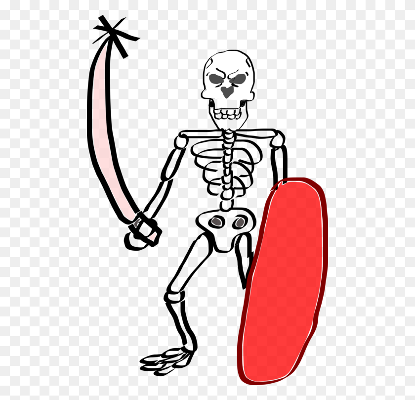 488x749 Скелет Человеческого Скелета Кости Черепа - Скелет Руки Клипарт
