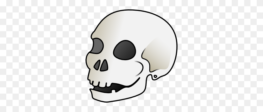 294x299 Human Skull Clip Art - Halloween Skull Clipart