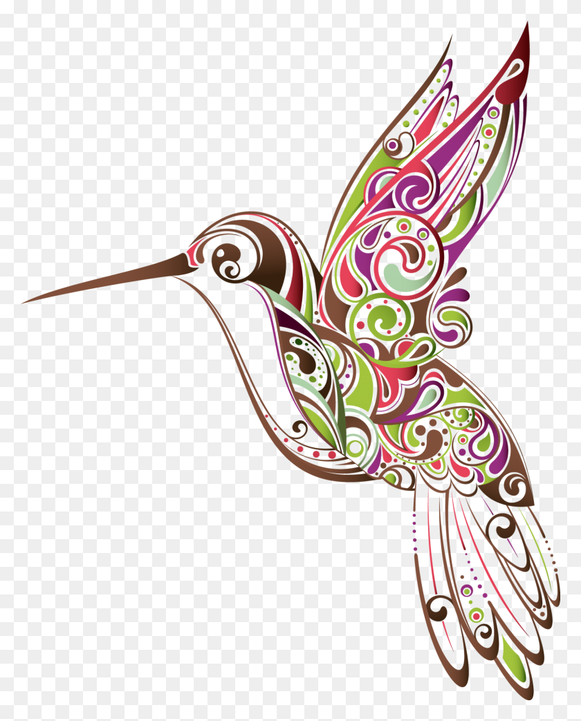 1600x2017 Hummingbird Clipart Colourful - Hummingbird Clipart