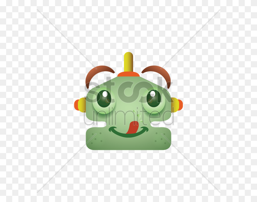 600x600 Hungry Robot Licking Lips Emoticon Vector Image - Licking Lips Clipart