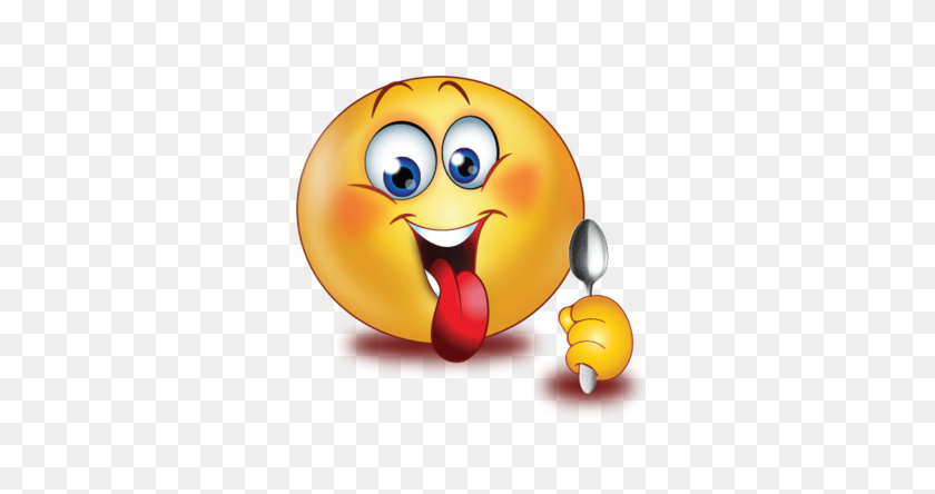 384x384 Hungry With Spoon Emoji - Thinking Emoji Clipart