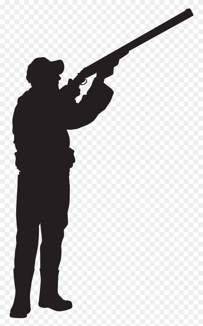 4842x8000 Hunter Silhouette Png Clip Art - Trap Shooting Clipart
