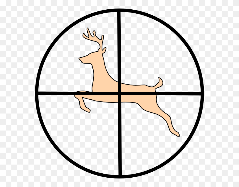 594x599 Hunting Deer Clip Art - Survival Clipart