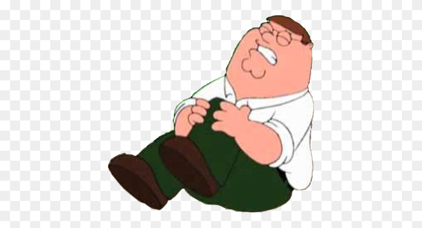 412x394 Hurt Knee Peter Griffin Familyguy Freetoedit - Peter Griffin PNG