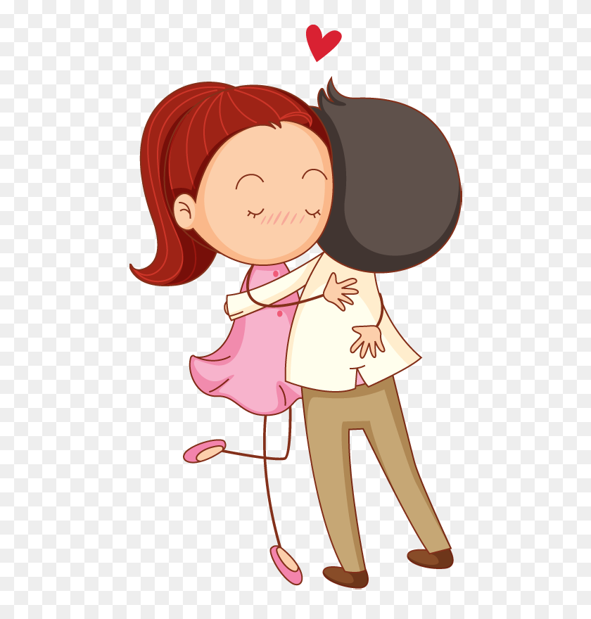 480x820 Marido Y Mujer Abrazándose En Imágenes De Animación De Dibujos Animados Mount Mercy - Marido Clipart