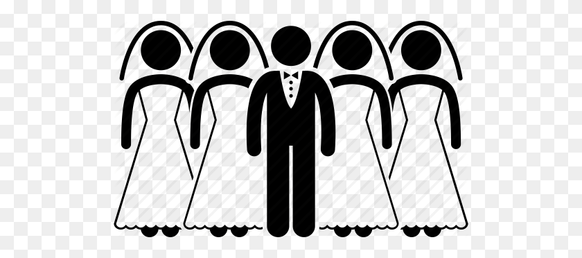 512x312 Husband, Many, Polygamy, Wife, Wives Icon - Husband And Wife Clipart