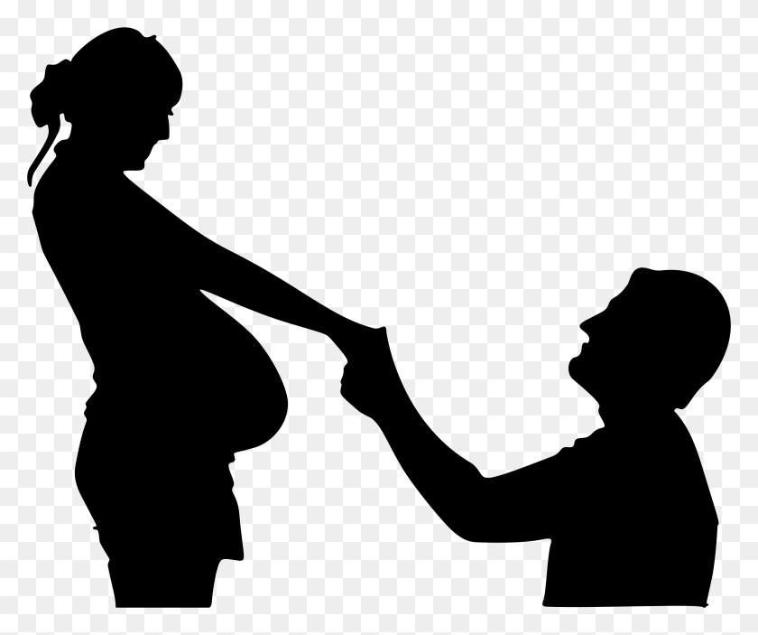 2280x1882 Marido Con Esposa Embarazada Iconos Png - Embarazada Png