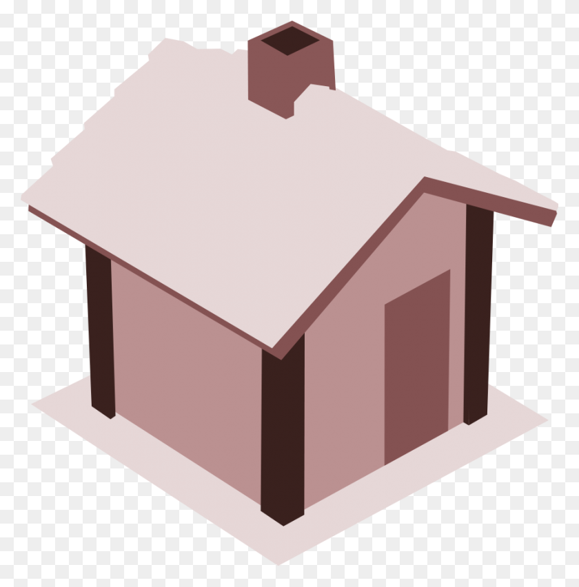 886x900 Hut Clipart Basic House - Hut Clipart