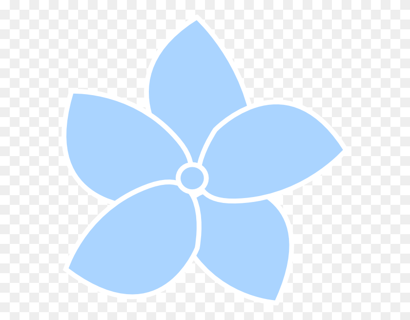 588x596 Hortensia Azul Clipart - Hydrangea Clipart