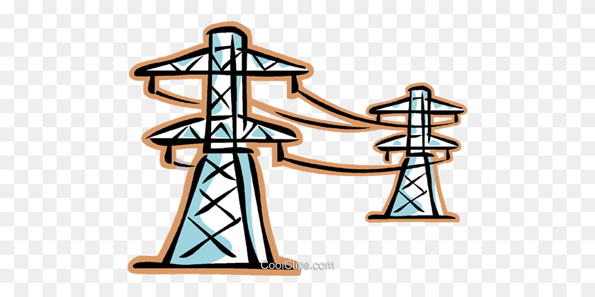 480x360 Hydro Lines Clipart - Power Lines Clipart