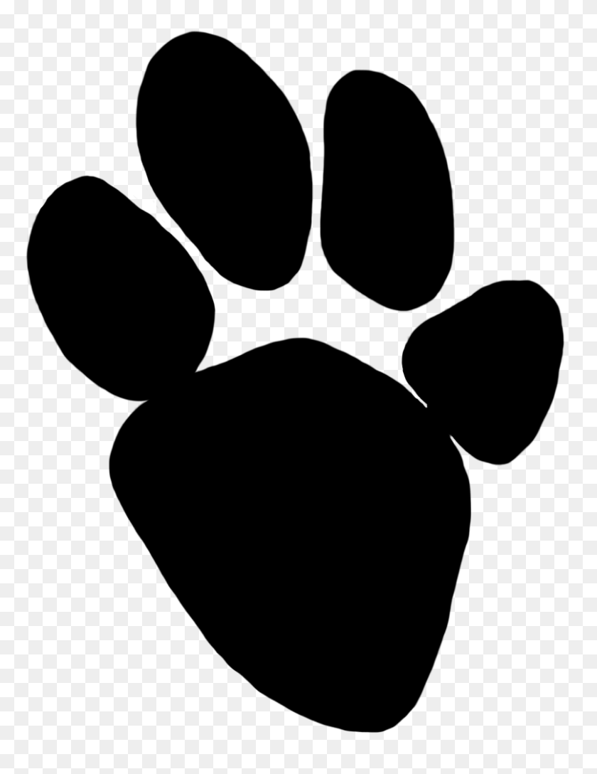 806x1063 Hyena Clip Art - Panther Paw Clipart