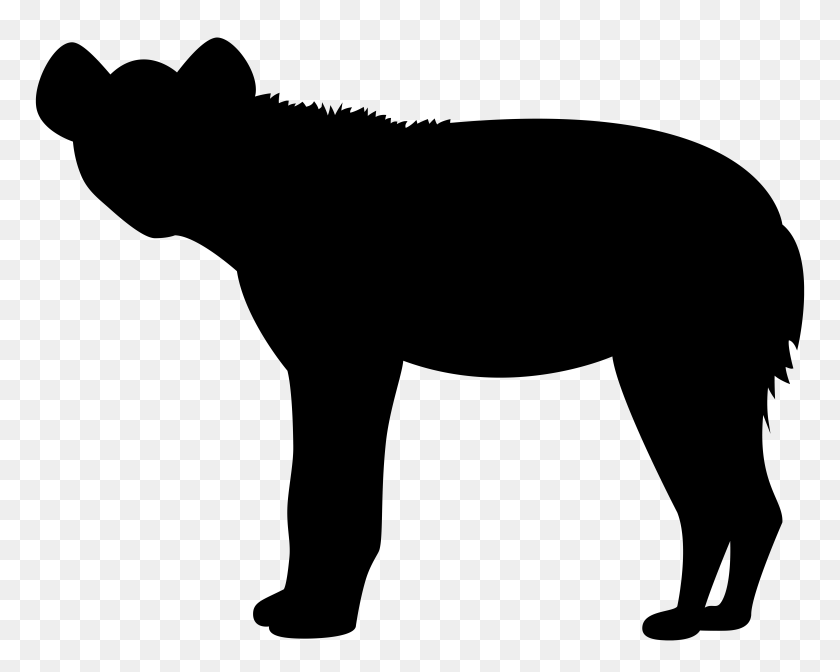 8000x6287 Hyena Silhouette Png Clip Art - Hyena Clipart