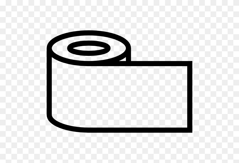512x512 Hygiene Icon - Toilet Paper Clipart Black And White