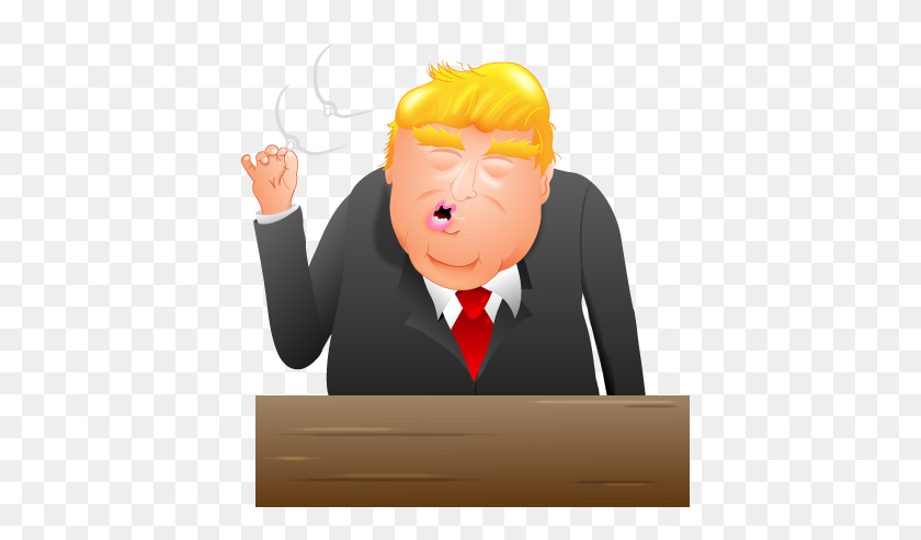 462x433 I Created Some Donald Trump Emojis - Trump Hair PNG