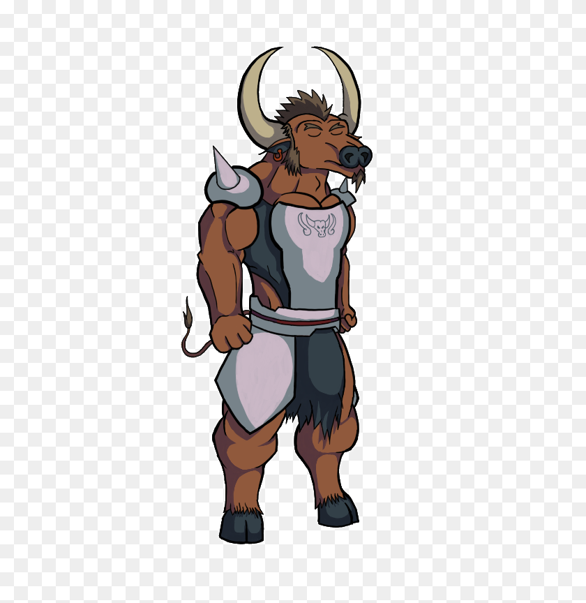 594x804 I Finished My Drawing Of My Dampd Character, Thaben The Minotaur - Minotaur PNG