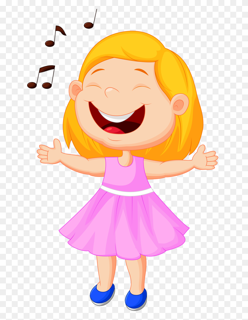 655x1024 I Got The Music In Me Little Girl - Girl Singing Clip Art