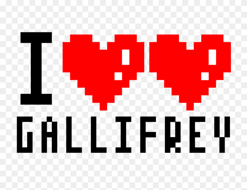 1031x775 I Heart Heart Gallifrey - 8 Bit Heart PNG