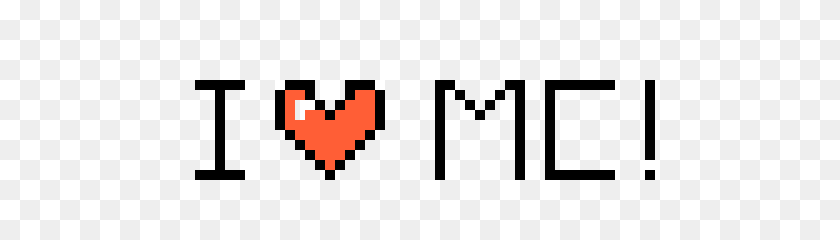 550x180 I Heart Minecraft! Pixel Art Maker - Minecraft Heart PNG