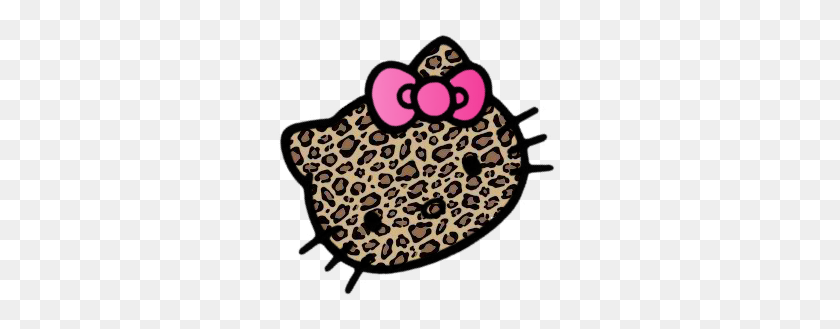 283x269 I Love Hello Kitty And Leopard Hello Kitty Hello - Cheetah Print Clipart