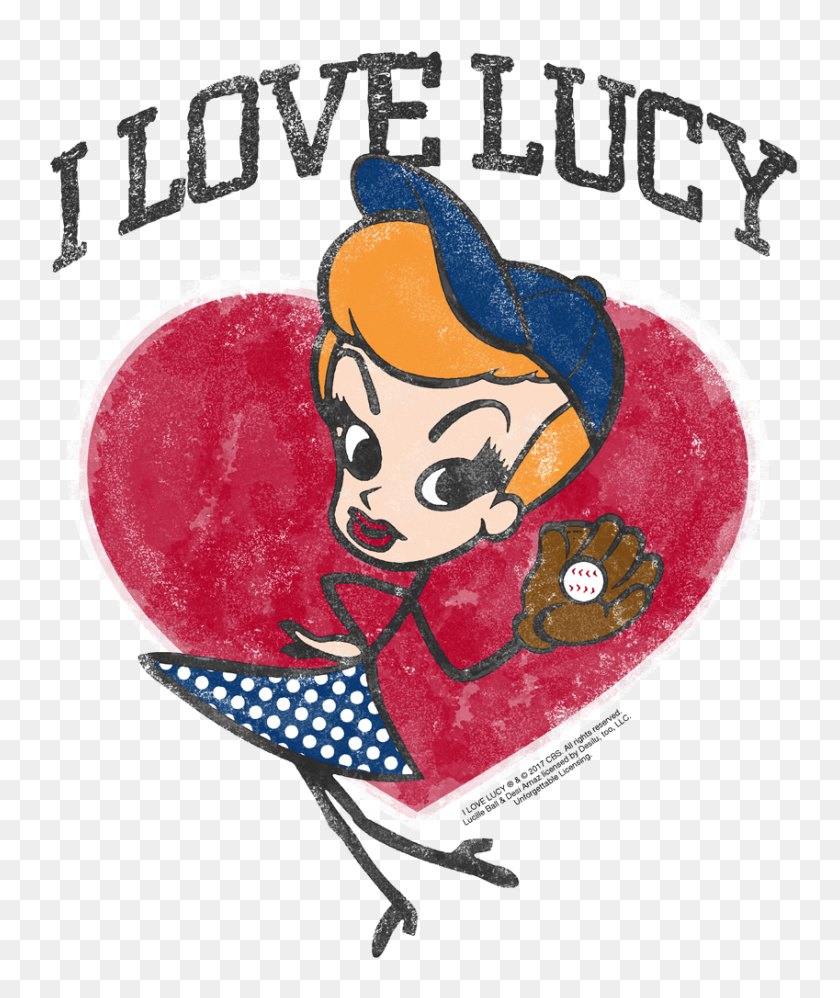 849x1021 Мужская Футболка С Длинным Рукавом I Love Lucy Baseball Diva - I Love Lucy Clip Art