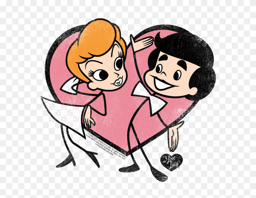 600x589 Camiseta Sin Mangas De I Love Lucy Cartoon Love Para Hombre - I Love Lucy Clipart