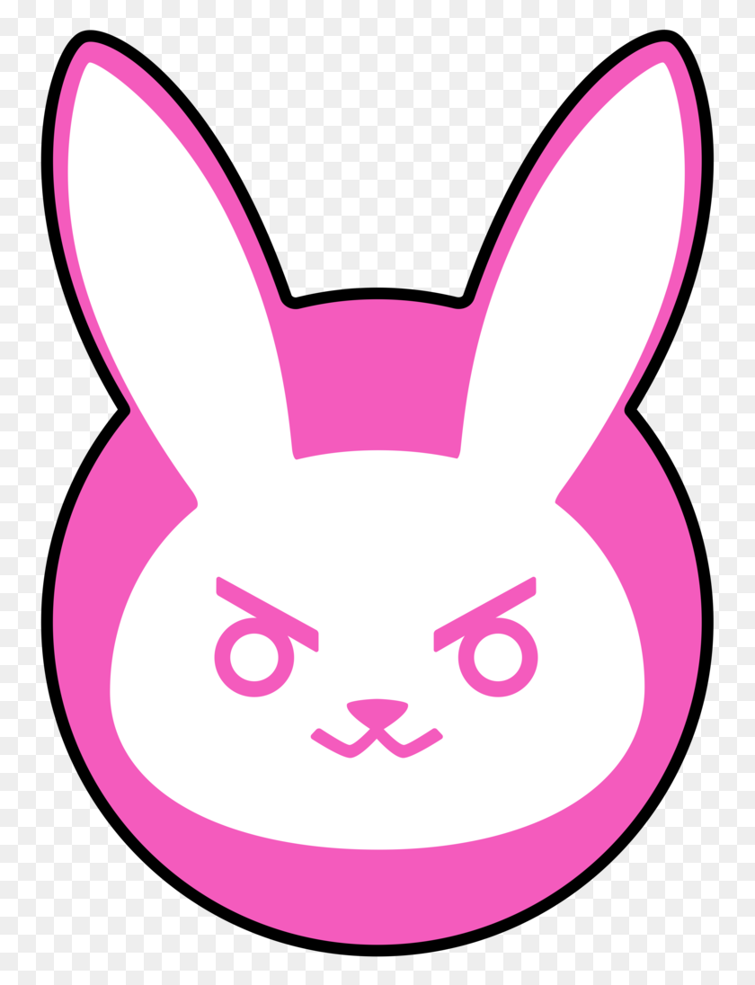 772x1036 I Love This D Va Bunny Logo So Much! Diy - Overwatch Clipart