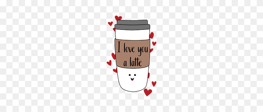 300x300 I Love You A Latte - Latte Cup Clipart
