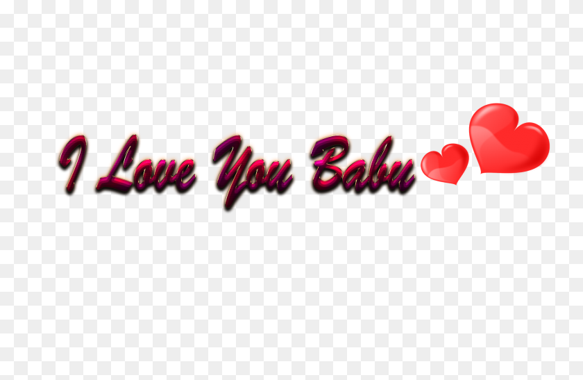 1920x1200 I Love You Babu Red Heart Png - Red Heart PNG