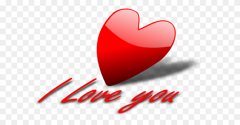 600x378 I Love You Heart Clip Art - We Love You Clipart