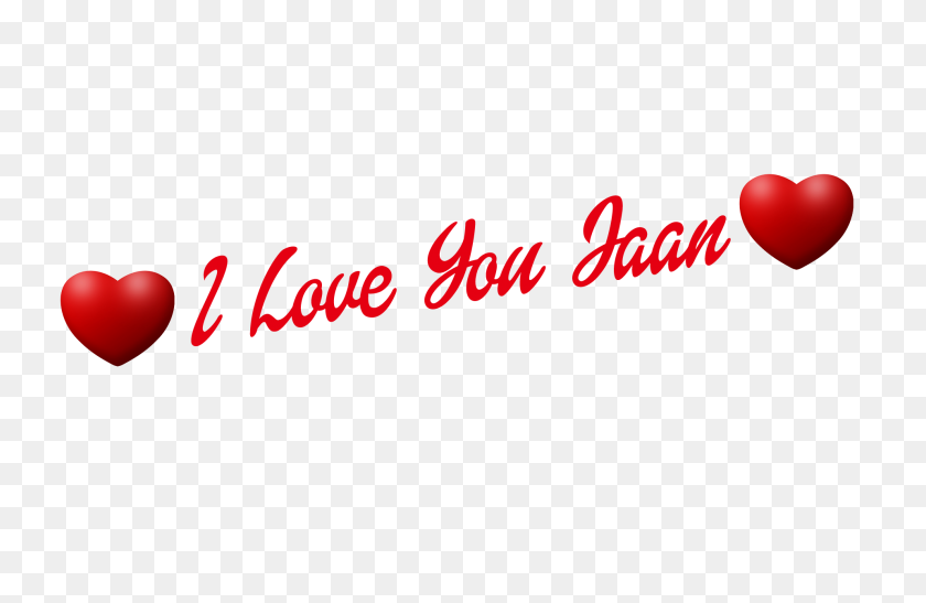 1920x1200 I Love You Jaan Heart Png Name - I Love You PNG
