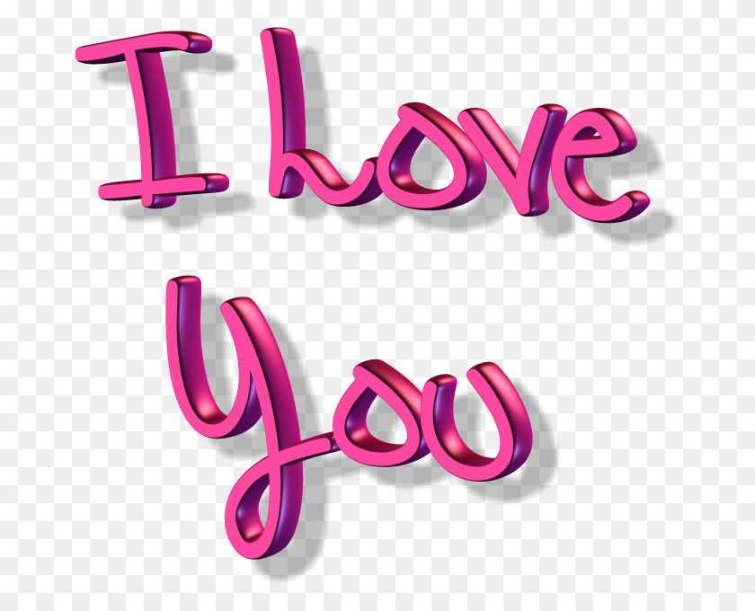 672x620 I Love You Png Words Download - We Love You Clipart