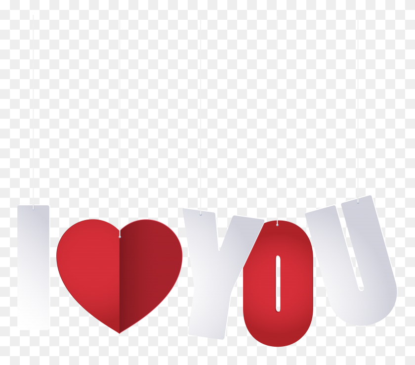 8000x6958 I Love You Text Png - I Love You PNG