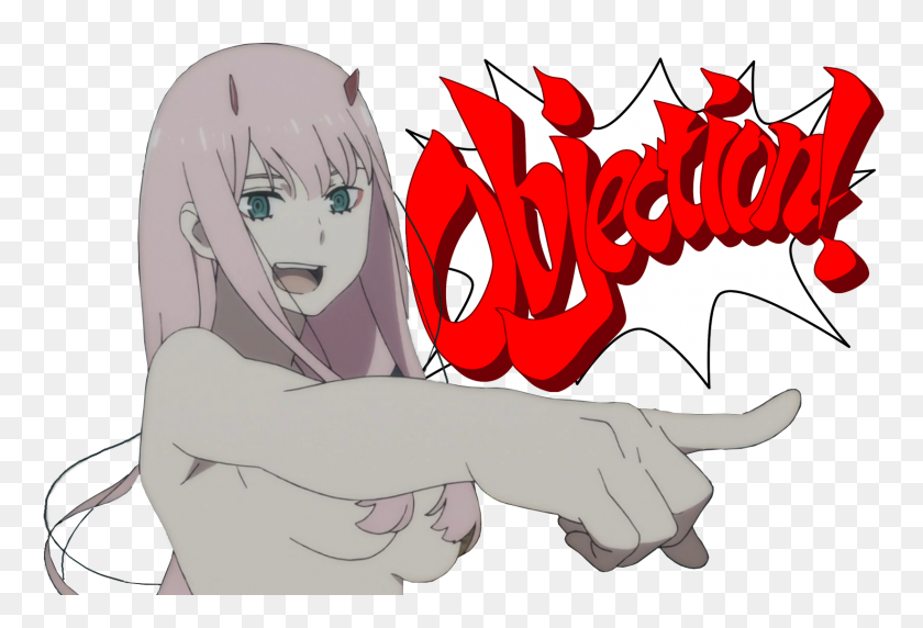 1643x1080 I Made The Zero Two In Ace Attorney Reference Darlinginthefranxx - Zero Two PNG