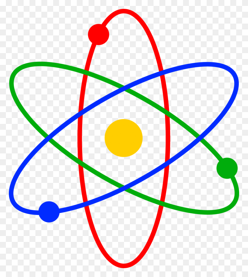 830x936 I Picked This Science Symbol Because Stem Is Also Related - Atom Clipart Black And White