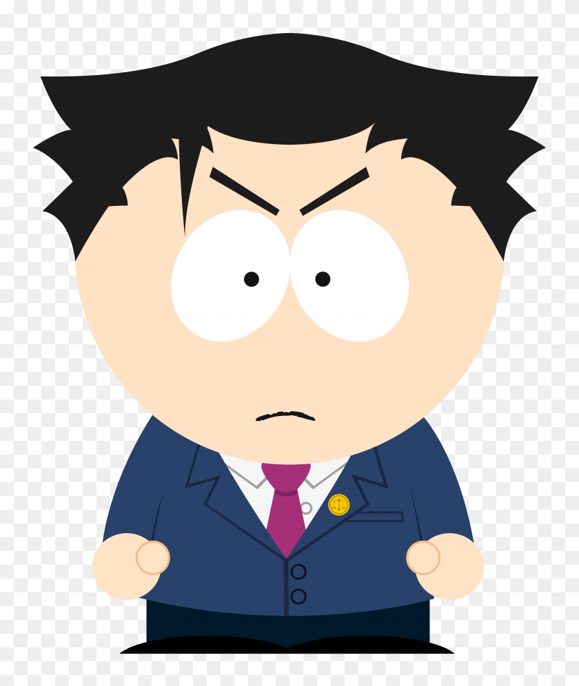 5000x6000 I Recreated Phoenix Wright In The South Park Style! Aceattorney - Phoenix Wright PNG