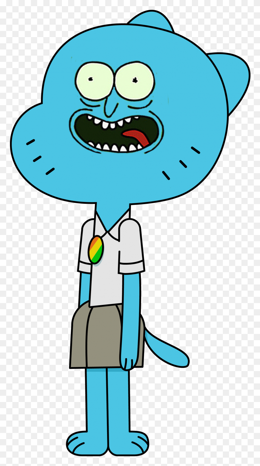 1617x3000 I Turned Myself Into A Blue Cat, Morty! I'm Nicole Rick!!!! - Rick And Morty Portal PNG