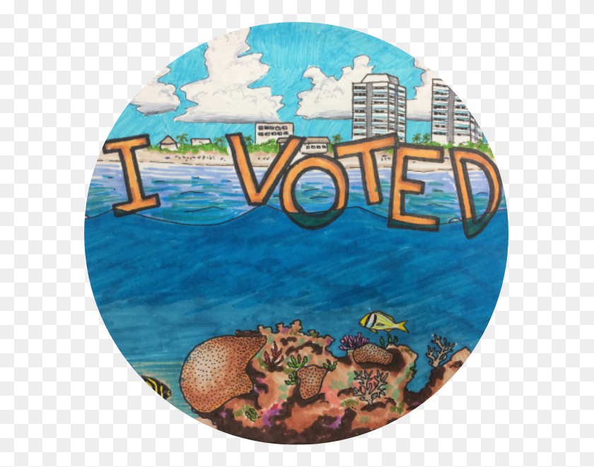 603x601 I Voted Sticker Contest - I Voted Sticker PNG