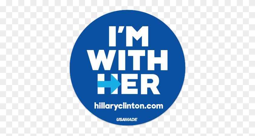 388x388 I Was With Her, I Am Still With Her, I Will Remain To Be With Her - I Voted Sticker PNG