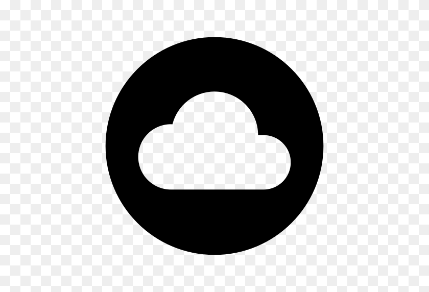 512x512 Ic Cloud Circle Blac Icon Png And Vector For Free Download - Cloud Vector PNG